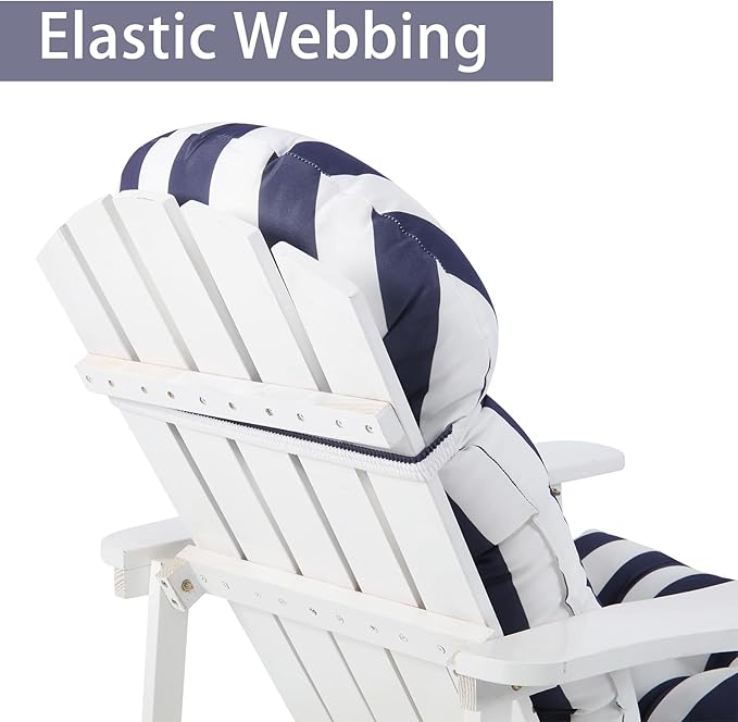 Enipate Weather Resistant Adirondack Chair Cushions High Back Indoor Outdoor Patio Tufted Lounge Cushion Seat Pads