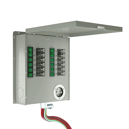 Nature's Generator Transfer Switch 12 Circuits 120/240V 50A Power Transfer Kit with Transfer Switch Flush Mount (Indoor)