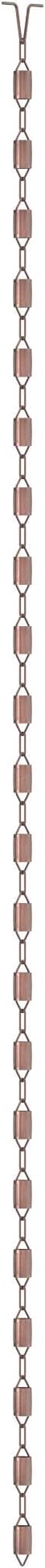 Rain Chains Direct - Scallop Rain Chain - 8.5 FT - Pure Solid Copper - Premium Rain Chains for Gutters