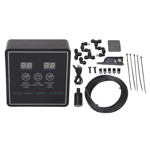 Brilluxa Reptile Fogger, Automatic Reptile Mister and Terrarium Humidifier Misting System with 360° Adjustable Nozzles and Timer-Controlled Spray for Vivarium Terrarium Enclosure Care