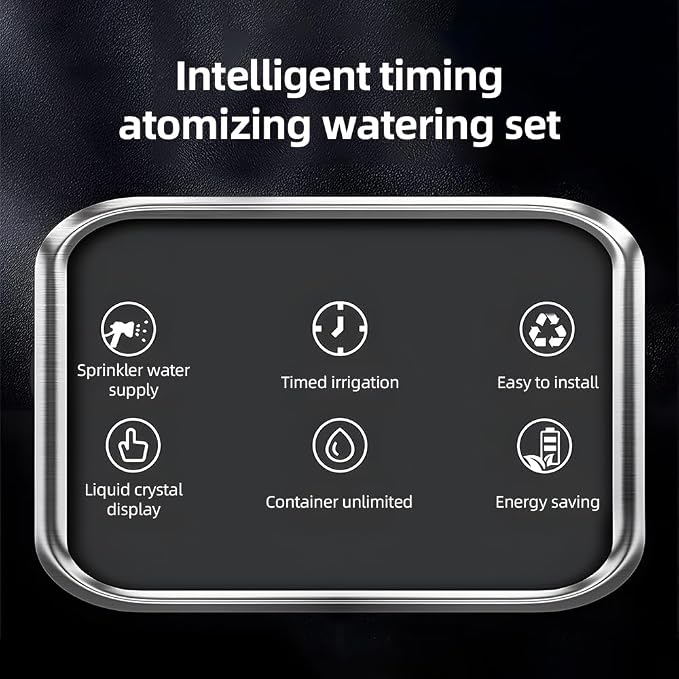 Yosoo Automatic Reptile,Fogger with Touchscreen Controller 360 Rotation Fog Nozzle for Plant Humidification with Intelligent Timing and Auto Cycle (10m 4 Nozzles)