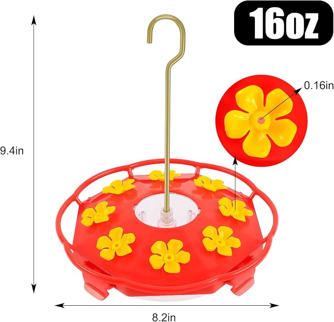 Glass Hummingbird Feeder& Plastic Disc Hummingbird Feeders