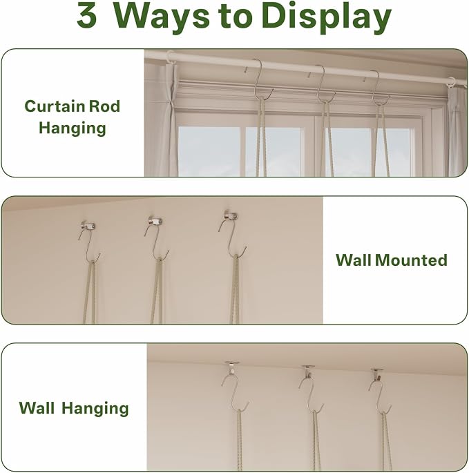 Window Plant Shelves 5-Tier Hanging Plant Shelves for Indoor Window Shelf for Plants Wall Mounted Window Sill Plant Shelf Living Room Garden Boho Decor