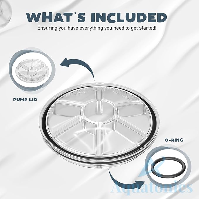 Replacement 357151 Pump Lid with O-Ring – Pool Pump Lid Replacement for Pentair Whisperflo, IntelliFlo VS, VS 3050, VF, VST and VS+SVRS high performance pumps – See-Through Clear Pool Pump Cover Lid