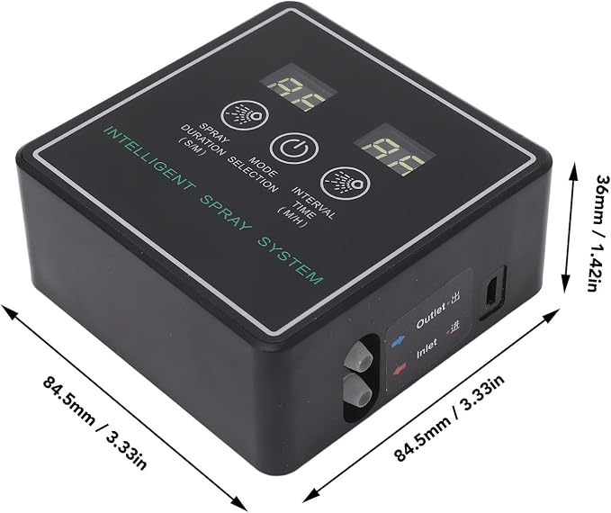FTVOGUE Reptile Fogger, Smart Spray System with 360 Degree Adjustable Nozzles, Intelligent Timing for Terrarium Lizards and Snakes