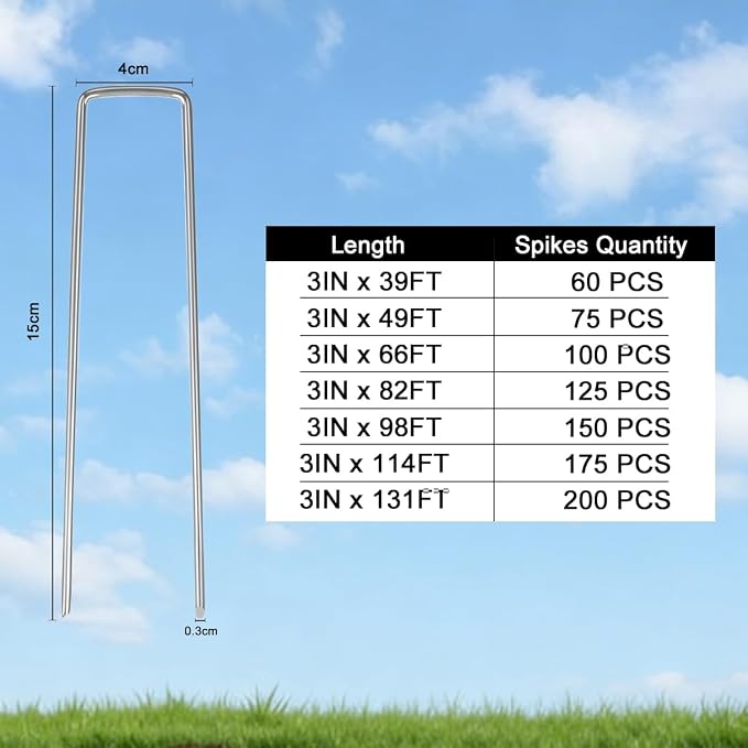 Landscape Edging, 66FT Plastic Garden Edging Border with 100 Pcs Metal Spikes, 3 Inch Tall Flexible Tool-Free Lawn Edging for Flower Bed, Yard, Paving, Pathway
