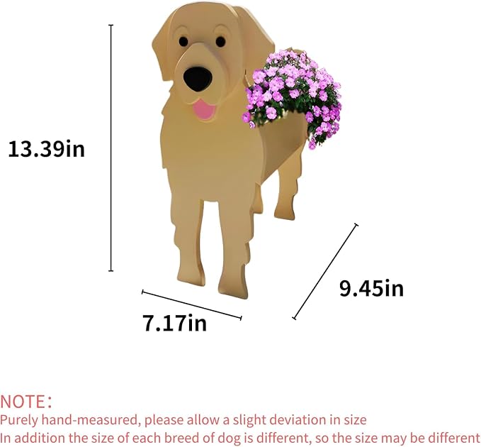 Golden Retriever Dog Planter Plant Pots,Cute Dog Flower Planter,Gifts for Pet Lovers,Unique Animal Plant Pots,Office,Indoor Outdoor Garden Decor