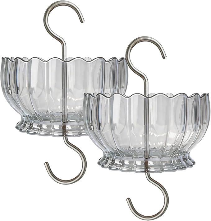 Extra Large Ant Moat for Hummingbird Feeder - Pack of 2PC x 9 OZ Capacity Insect Guard Daisy (Clear)