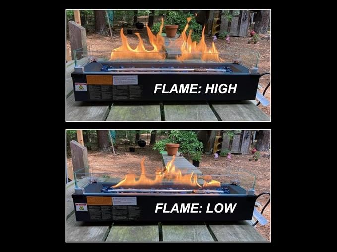 Ciays 28 Inch Table Top Propane Fire Pit, 50,000 BTU Tabletop Firepit with Glass Wind Guard & Glass Beads, Portable Outdoor Portable Fireplace for Patio and Camping