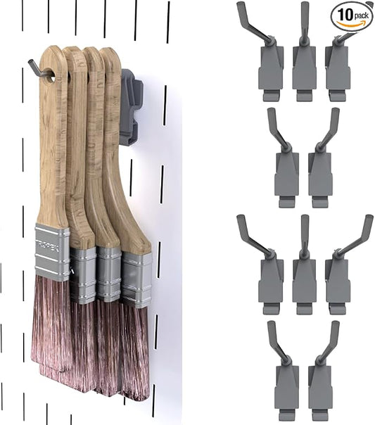 3-inch Wire Hook Model 113 | Compatible with Wall Control | for Tool Wall Organization of Combination Wrenches, Adjustable Wrenches, Hammers, Paint Brushes, Merchandise, and More | 10-Pack