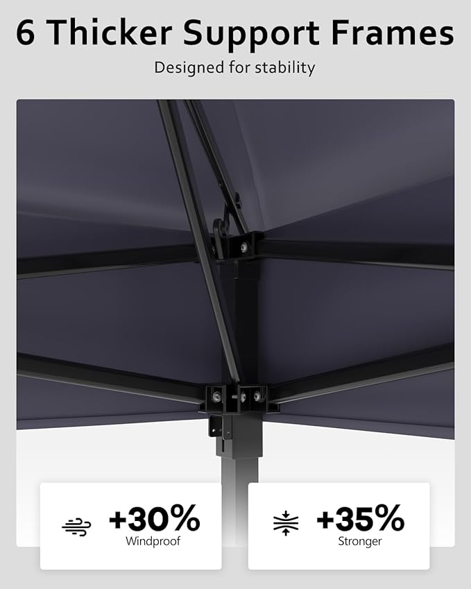 Garveelife 11x11 Pop Up Gazebo Tent with Mosquito Netting, Outdoor Canopy Shelter Easy Setup, Water & UV Resistant - Navy