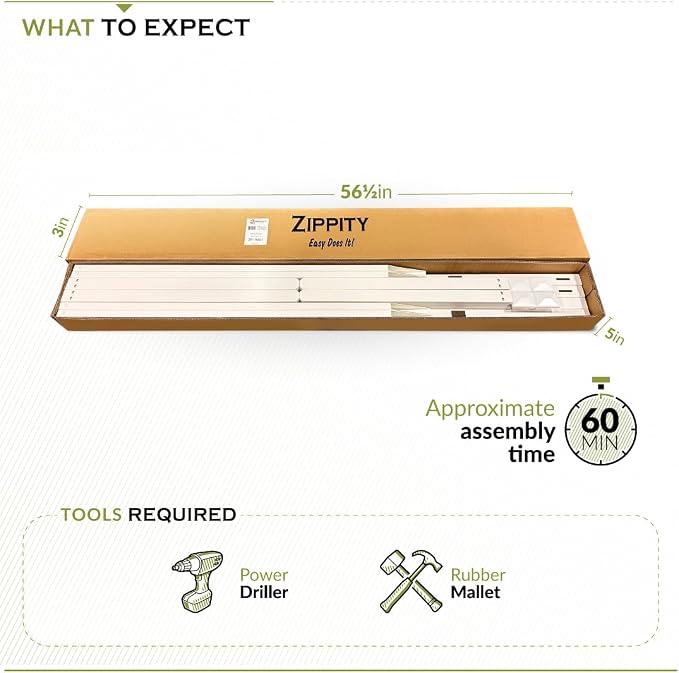2.5ft H x 4.7ft W (2 Panels) No Dig Zippity Madison Fence Panel Kit, No Dig Panels, White Vinyl Fencing for Yard, Temporary Barrier for Backyard, White Picket Garden Border, DIY Enclosure ZP19001