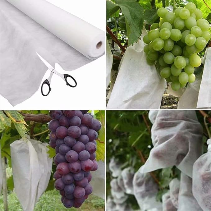 Agfabric Plant Covers Freeze Protection Floating Row Covers 7'x100' 0.9oz Plant Covers Freeze Sun Protection,Frost Cloth for Vegetables,White