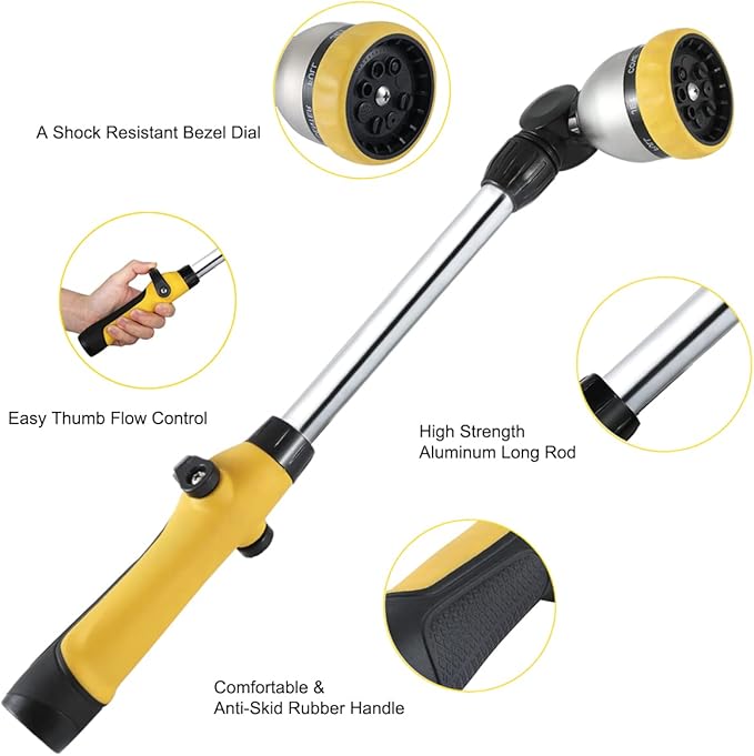 FANHAO 2 Pack Metal Lawn Sprinkler +16 Inch Metal Garden Watering Wand