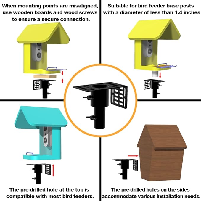 Smart Bird Feeder Pole,79 Inches Tall Bird House Poles for Outdoors,1-Inch Diameter Thickened Heavy-Duty Pole for Bird Feeder,Adjustable Bird Feeder Stand, Slip-Fit Connection.