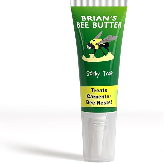 Carpenter Bee Traps for Outside, Brain's Bee Butter, 1 Pack Sticky Trap, Wood Bee Traps for Outside
