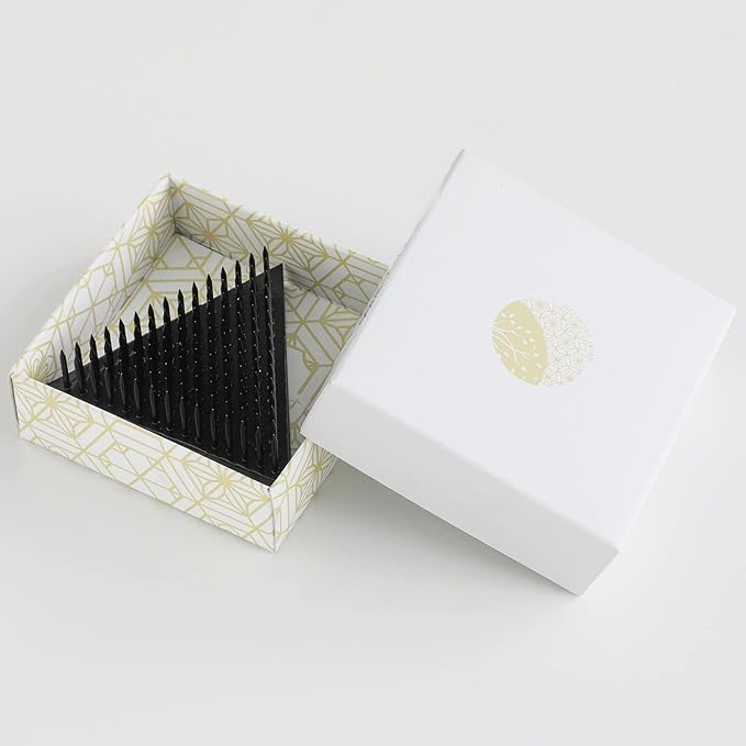 Wazakura Japanese Black Triangle Ikebana Kenzan Flower Holder 2 in (53 mm), Made in Japan Floral Arranging Pin Frog Tool - Black Triangle Kenzan 2" (53mm)