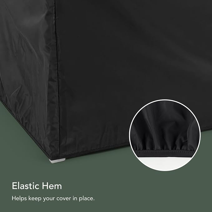 Covermates Classic Chaise Lounge Cover – Weather-Resistant Vinyl Outdoor Furniture Cover with Mesh Vent, Elastic Hem, UV Protection, Lightweight Patio Chair Cover, 25W x 78D x 30H, Black