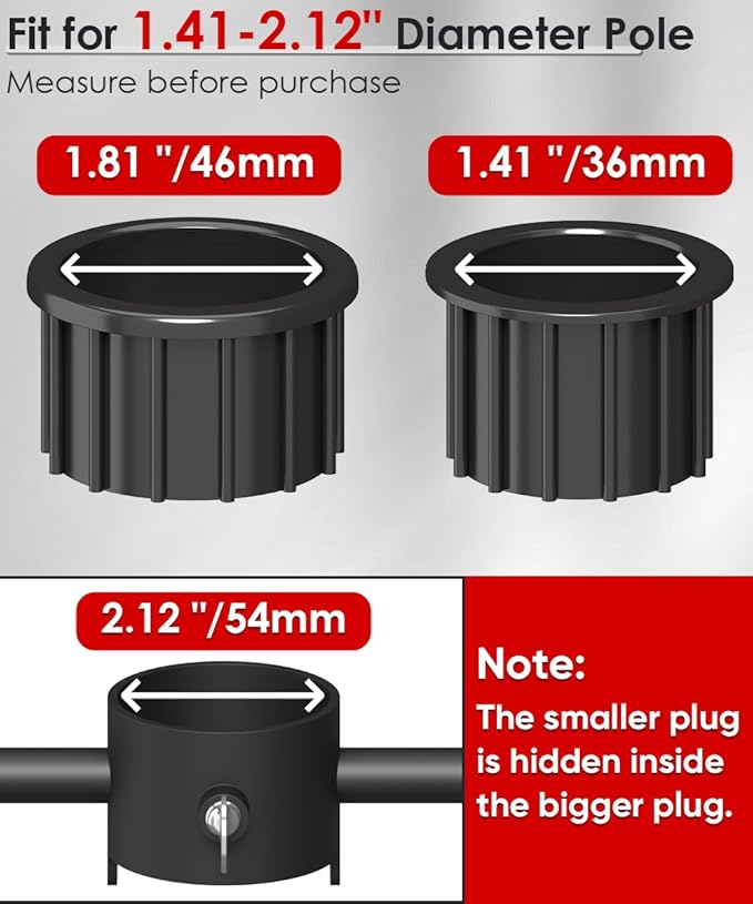 Mocomax Pole Stabilizer Stand Base Applies to 1.41" to 2.12" Shepherds Hook, Outdoor Bird Feeder Pole Stabilizer Support with 4 Prongs, Metal Holder Base for Birdhouse, Flagpole, Umbrellas, Black