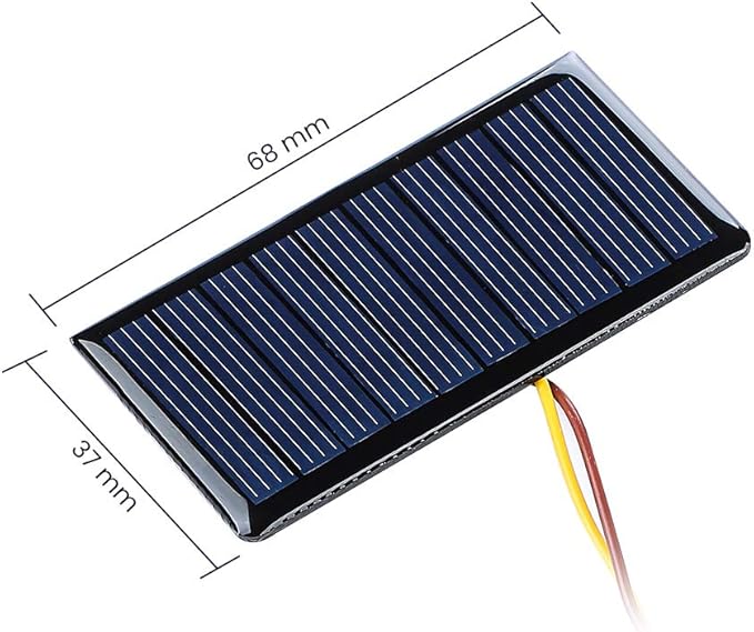 SUNYIMA 10Pcs 5V 60mA Mini Polycrystalline Solar Panels Cells 68mmx37mm/2.67"x1.45" for DIY Solar Cells Projects Toys