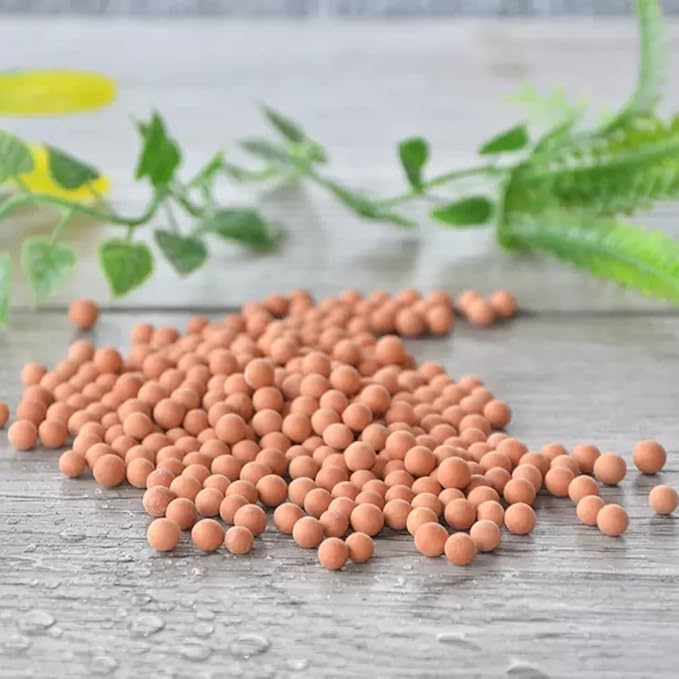 12 LB Clay Pebbles, 1/8'' Gardening Ceramsites Growing Media for Succulents Orchids, Aquaponics, Aquaculture Hydroponics. Ceramsite Clay Rocks Decor Cultivation, Leca for Plants