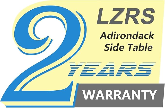 LZRS Round Adirondack Side Table Double End Table, Outdoor Side Tables for Patio, Backyard,Pool, Indoor Companion, Easy Maintenance & Weather Resistant(Brown)