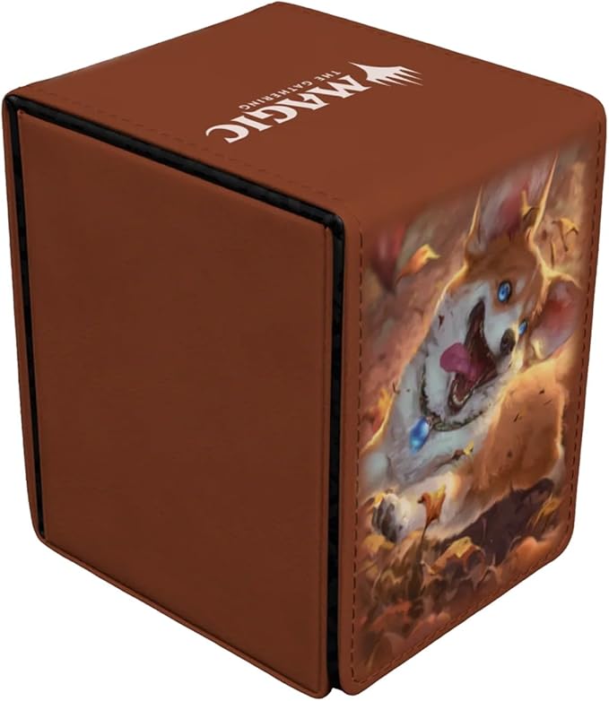 Ultra Pro - Mana 8 Alcove Edge Deck Box - Lotus for Magic: The Gathering, Store & Protect up to 100 Standard Size MTG Cards, Great for Commander Deck, Side Loading Deck Box, Premium Leatherette