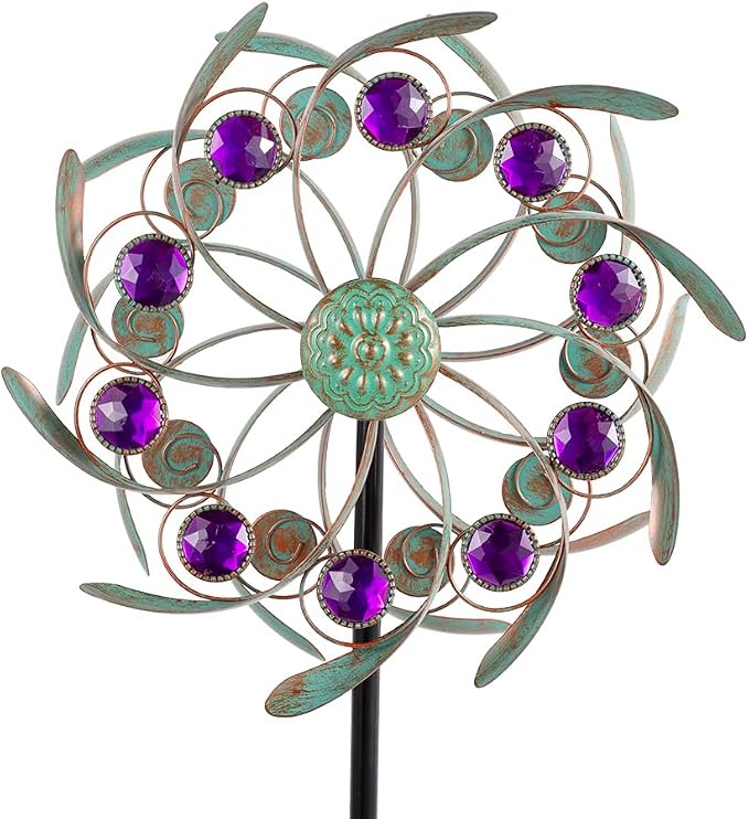 Viveta Outdoor Wind Spinners, Sculpture, Windmill for Yard and Garden | Metal,Double-Sided,for Yard and Garden