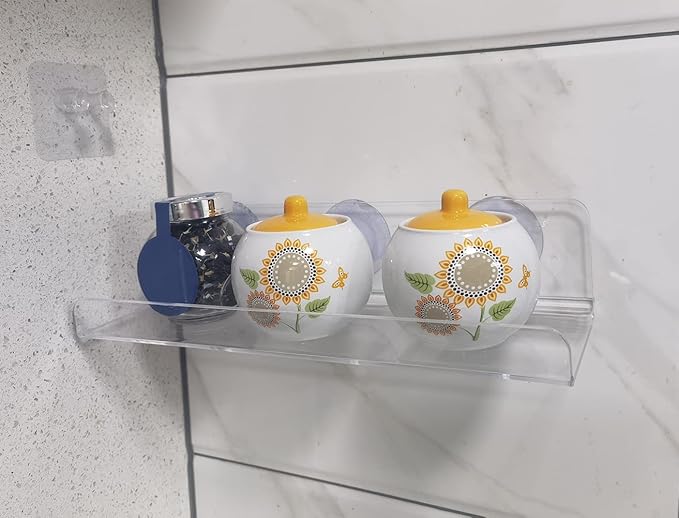 2 Pack Ledge Suction Cup Window Shelf 12 Inch Acrylic Window Box Shelf for Plants Indoor Hold Window Planter Succulents Flowers or Herbs