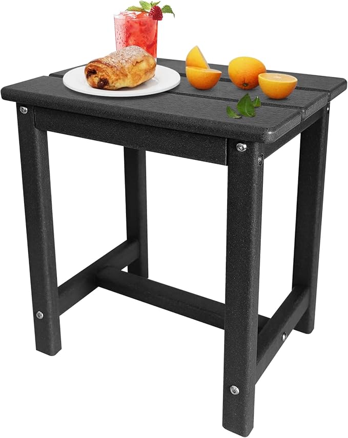 GARDENSTAR Adirondack Square Side Table,one-Tier Outdoor end Table, Patio Side Table for Pool,Porch,Backyard,Relaxing Companion