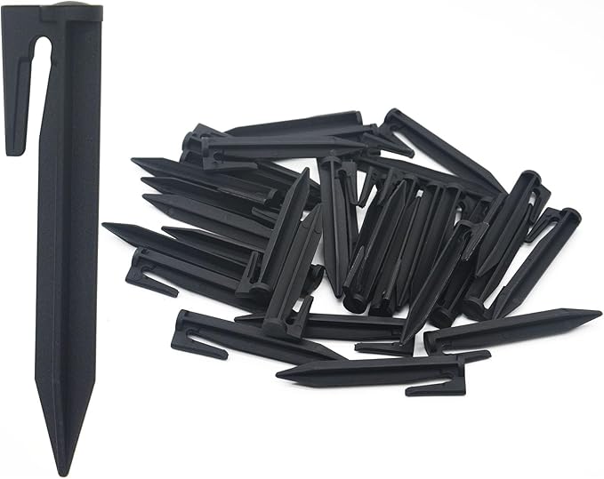 200Pcs 3.3" Plastic Boundary Wire Stakes Lawn Stakes Tent Pegs for Installation Robot Lawn Mower, Pet Fence, Camping Tent, Home Gardening