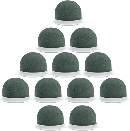 DOITOOL Mini Floral Foam Holder Round Flower Arrangement Supplies for Wedding Table Decor Wine Bottle Decoration 12 Pcs