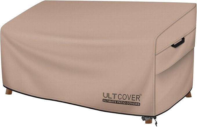 ULTCOVER Patio Furniture Sofa Cover 74W x 35D x 35H inch Waterproof Outdoor 3-Seater Couch Cover