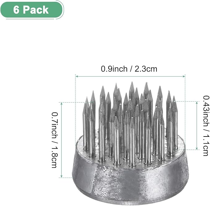 M METERXITY 24-Pack Flower Frog 0.9" Round Steel Flower Pins Flower Frog Holder Flower Arranger Fixed Tools Floral Frog for Arrangements Vase/Plant Decoration/Home Decor [1.1cm Pins]