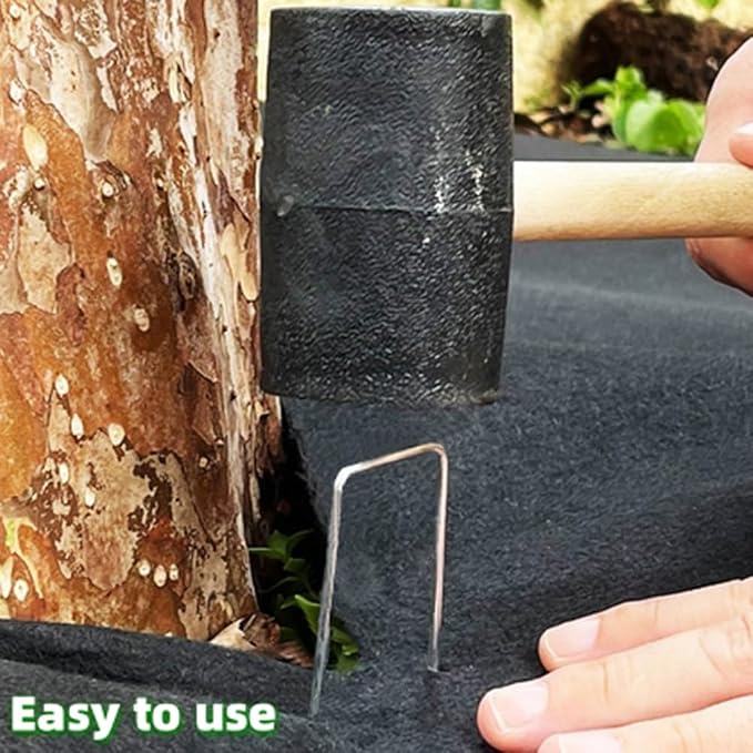 6 Inch 23 Pcs Hot-dip Galvanized U-Shaped Garden Stakes, Landscape Staples, Ground Stakes, for Decoration Weed Barrier Fabric, Irrigation Tubing, Holding Fence, Tarpaulin (22, 6 INCH)