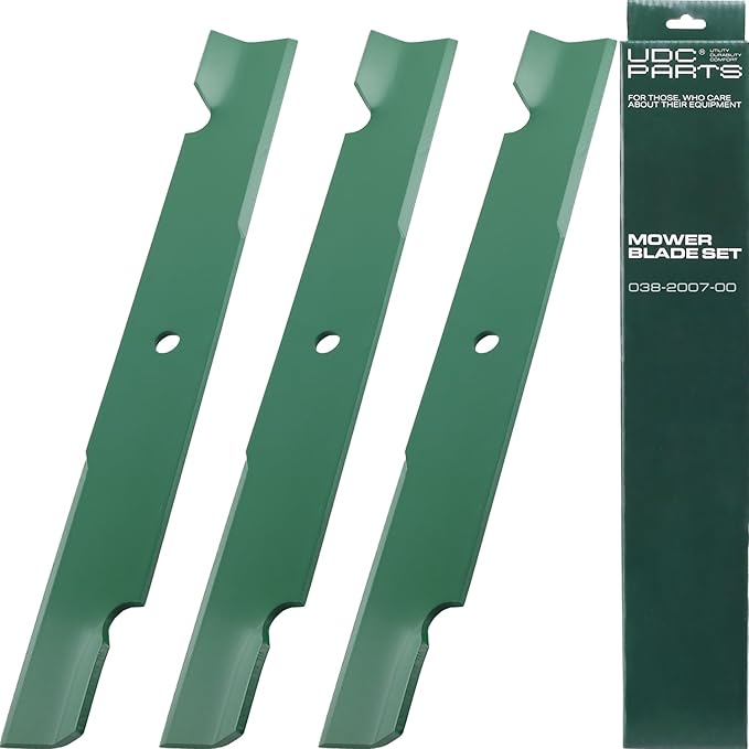 UDC Parts 60 Inch Mower Blades Replacement for Bad Boy Hustler Exmark Gravely Toro Dixie Chopper Ariens/High Lift Mulching 3 Pack / 038-2007-00 038-6050-00 038-6002-00 30227-60 30227-60V 103-0301-S