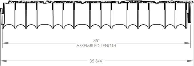 Suncast 12 Pack Quick Edge Resin Material 35 Inch Single Strip Natural Stone Lawn Border Edging for Patio, Gardening & Landscaping, Flagstone