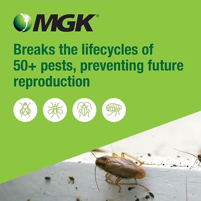 MGK NyGuard® IGR Concentrate | Cockroach, Flea, Ant, Fly and Mosquito Concentrate | Insect Growth Regulator | for Indoor/Outdoor Applications | 140 ML