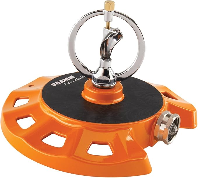 Dramm 15072 ColorStorm Spinning Sprinkler, Orange