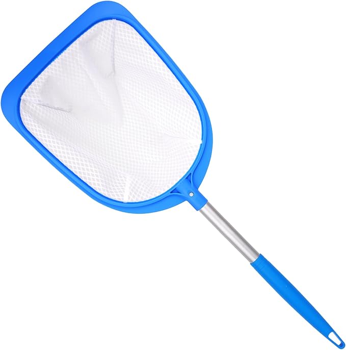 TidyMister 11'' Wide Hot Tub Skimmer for Spa, Handy Pool Skimmer Net with Ultra Fine Diamond Netting Mesh for Small Pools, Hanging Hole Easy to Store (25'' Long)
