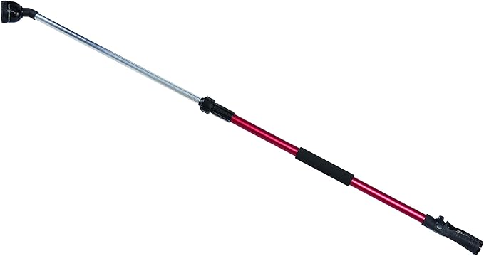 Dramm Telescoping RainSelect Rain Wand – 9 Pattern Adjustable Spray Head, One Touch Thumb Valve, Extends 34–55 Inch Aluminum Watering Wand for Garden Hose – Berry