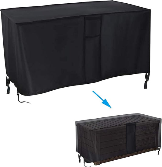 Deck Box Cover Fit for Keter Westwood 150 Gallon Resin Large Deck Box, Patio Furniture Cushion Storage Box Cover Waterproof Dustproof for Outdoor Storage Box- 63” Lx 30”W x 25”H
