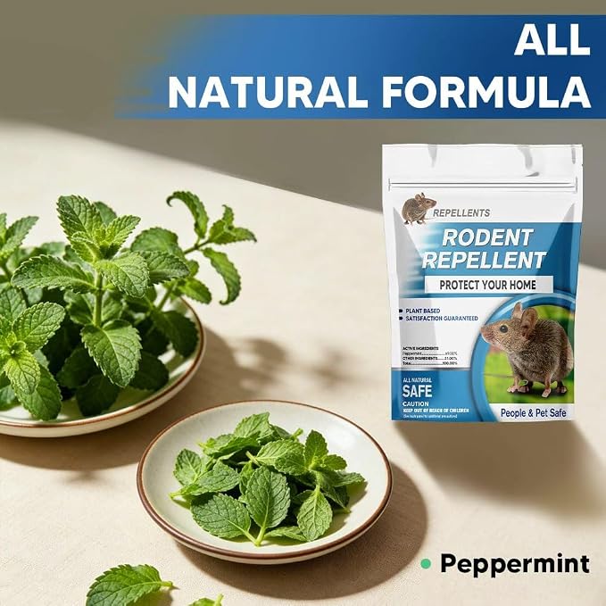 CONKAT Rodent Repellent Indoor, Rat Repellent for House, Mouse Repellant for Outside, Keeps Mice Away, Covers 120 sq ft of Space, Safe Around People, Pets & Plants, Lasts Up to 3 Months, 12 Packs