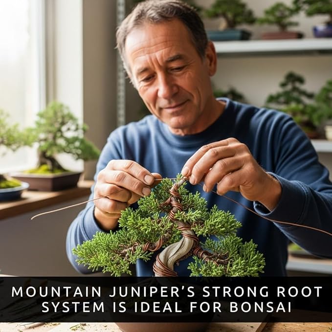 30 Mountain Juniper Bonsai Tree Seeds – Highly Prized, Collector’s Favorite, Easy-to-Grow Miniature Juniper Trees for Home, Garden & Bonsai Enthusiasts