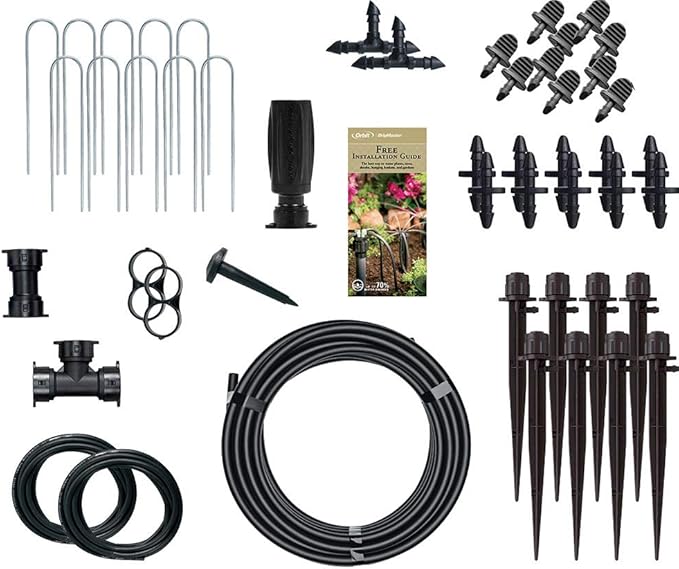 Orbit Drip Irrigation Watering Kit, Micro Bubbler System, 250 Sq Ft, Model 69525