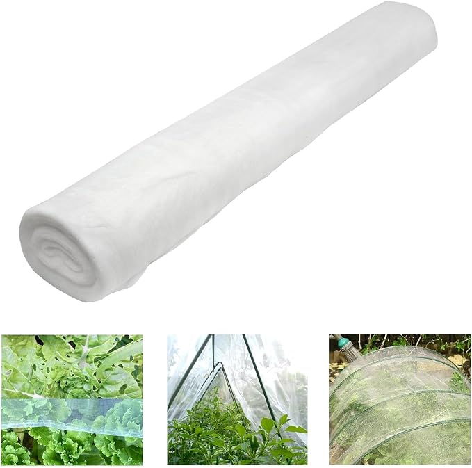 Roll Packed 8x100FT Garden Netting, Fine Mesh Pest Barrier Protect Your Plant Fruits Flower, Insect Bird Protection Netting for Raised Beds Greenhouse Hoops