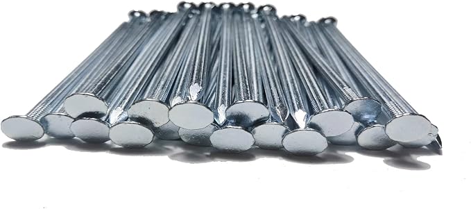 Metal Stakes, 8 Inch 50Pcs Galvanized Landscape Spikes,Garden Nails for Turf,Weed Barriers,Tent and More (50, 8 in)