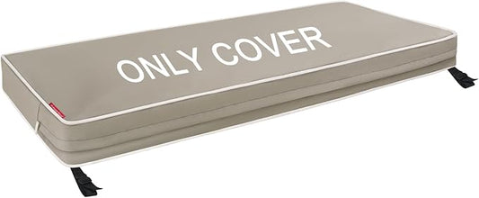 Porch Shield Outdoor Bench Cushion Cover – Waterproof Swing Cushion Cover for Patio Furniture Loveseat (Not Insert) Beige 42" W x 18" D x 3" H