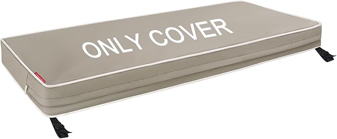 Porch Shield Outdoor Bench Cushion Cover – Waterproof Swing Cushion Cover for Patio Furniture Loveseat (Not Insert) Beige 42" W x 18" D x 3" H