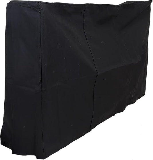 Sunnydaze 6-Foot Firewood Log Rack Cover - Heavy-Duty Weather-Resistant PVC Construction - Black